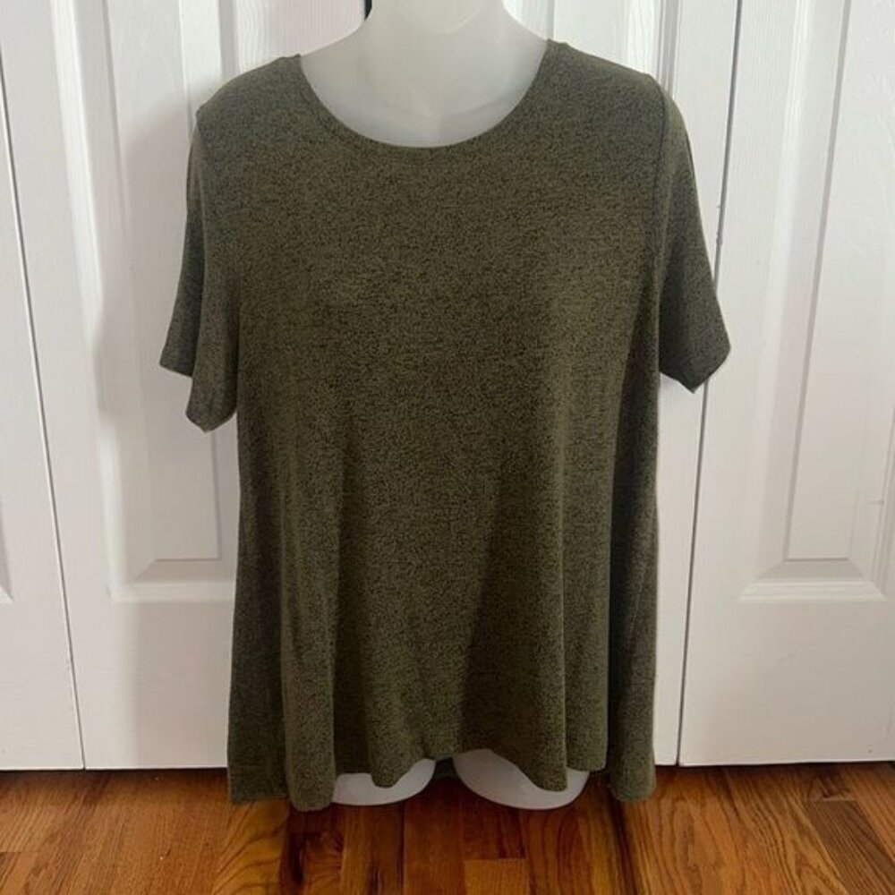 Old Navy Luxe Forest Green Top Shirt Blouse Medium M